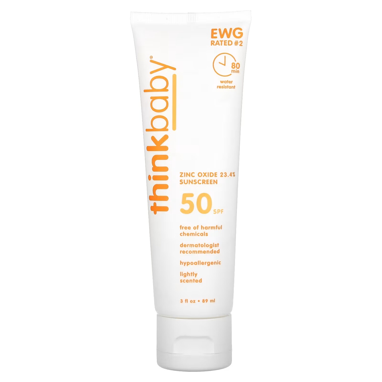

Солнцезащитный крем Thinkbaby SPF 50 с оксидом цинка, 89 мл