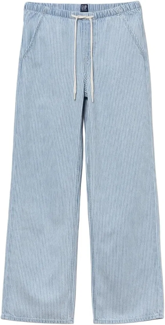 Джинсы в полоску GAP Blue Railroad Stripe