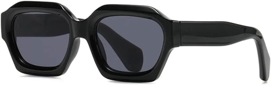 

Мужские солнцезащитные очки с градиентным покрытием UV400, ретро-многоугольные солнцезащитные очки, женские солнцезащитные очки LANGSER, Glossy Black Grey