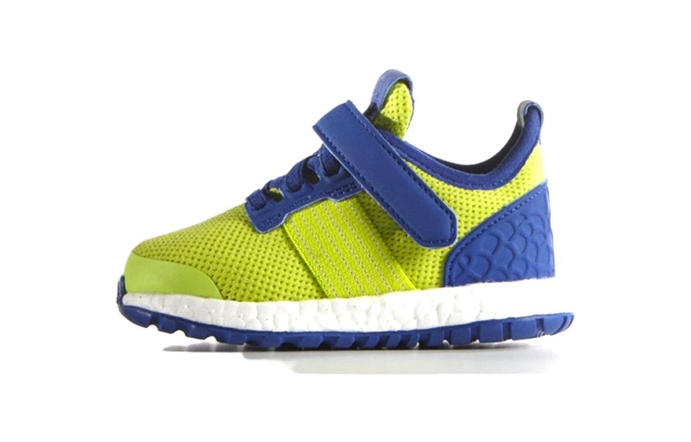 LEGO x Pure Boost Антиударные и износостойкие низкие кроссовки для малышей Синий Белый Зеленый Младенцы и малыши Adidas — фото 2