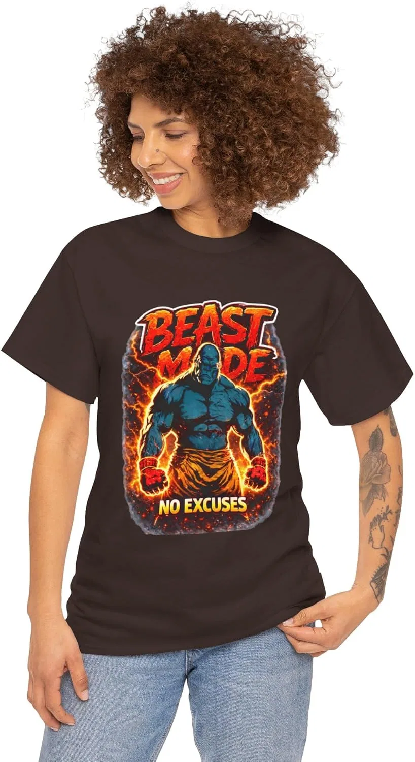 Футболка Beast Mode No Excuses, Dark Chocolate — фото 2