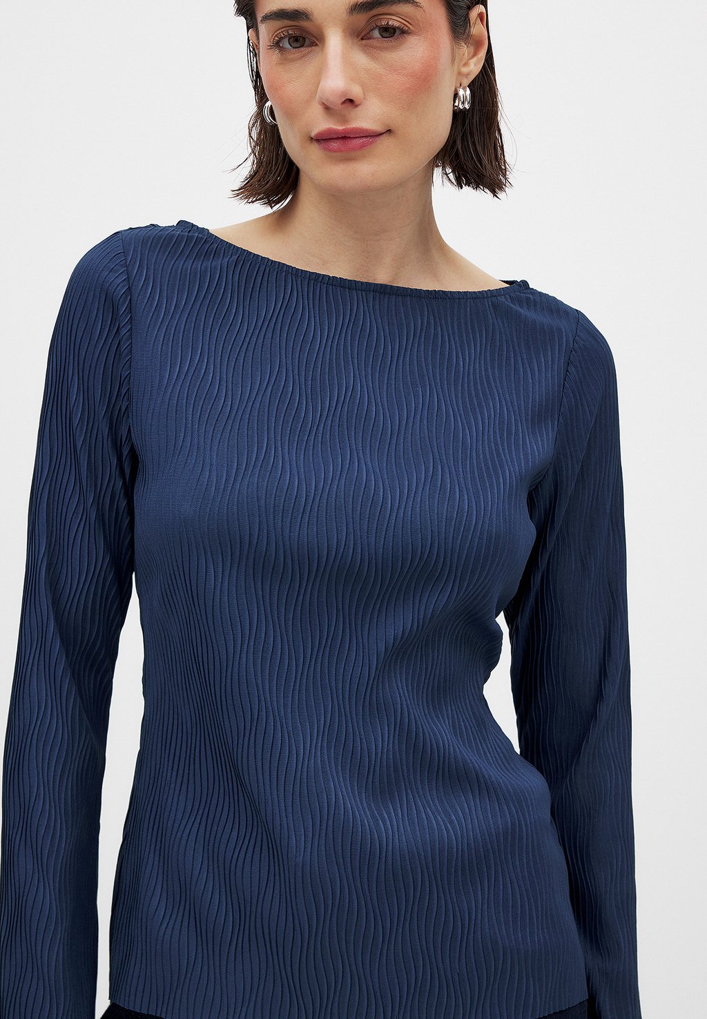 

Топ с длинными рукавами PLEATED NA-KD, синий