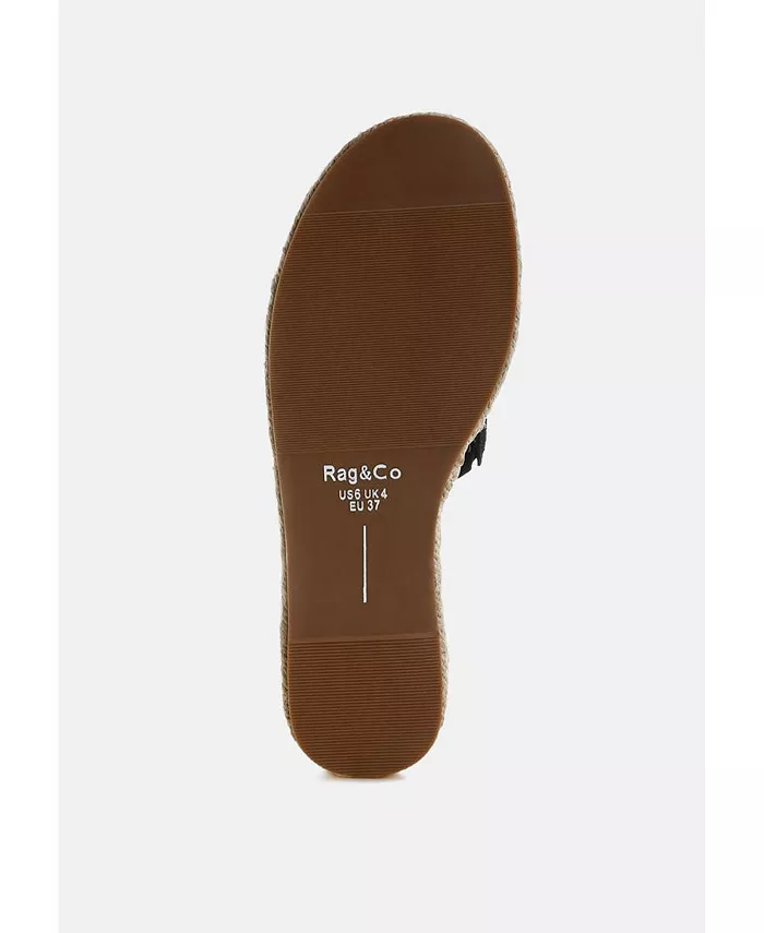 Женские Huntra эспадрильи на платформе из натуральной мягкой кожи Rag & Co, черный — фото 4