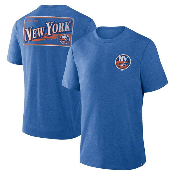 

Мужская футболка heather royal new york islanders fan lanes tri-blend Fanatics