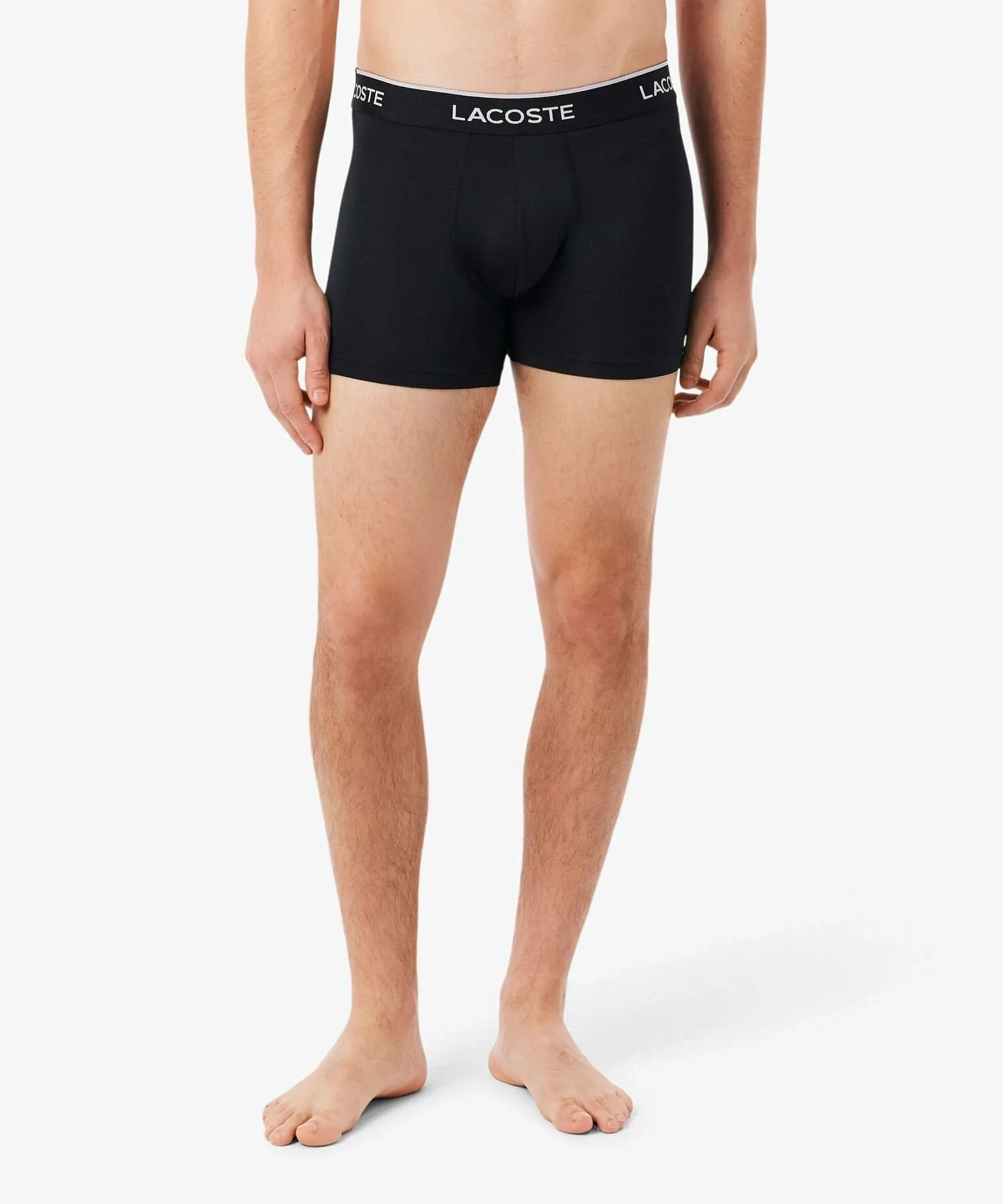 Трусы-шорты из микрофибры с логотипом 3P Brand LACOSTE, Black — фото 4
