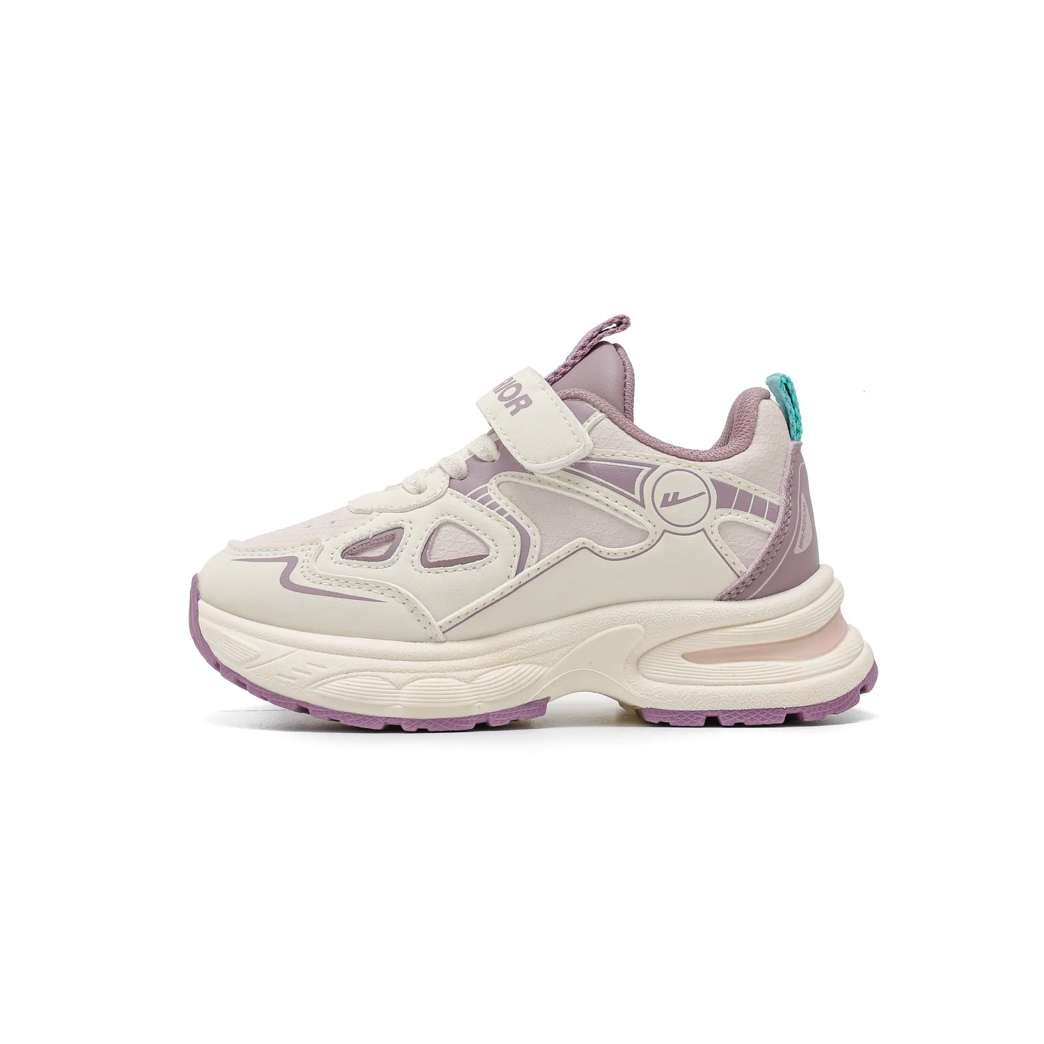 Детские кроссовки mid top lifestyle из искусственной кожи с противоскользящей подошвой и амортизацией WARRIOR, Beige/Taro Purple