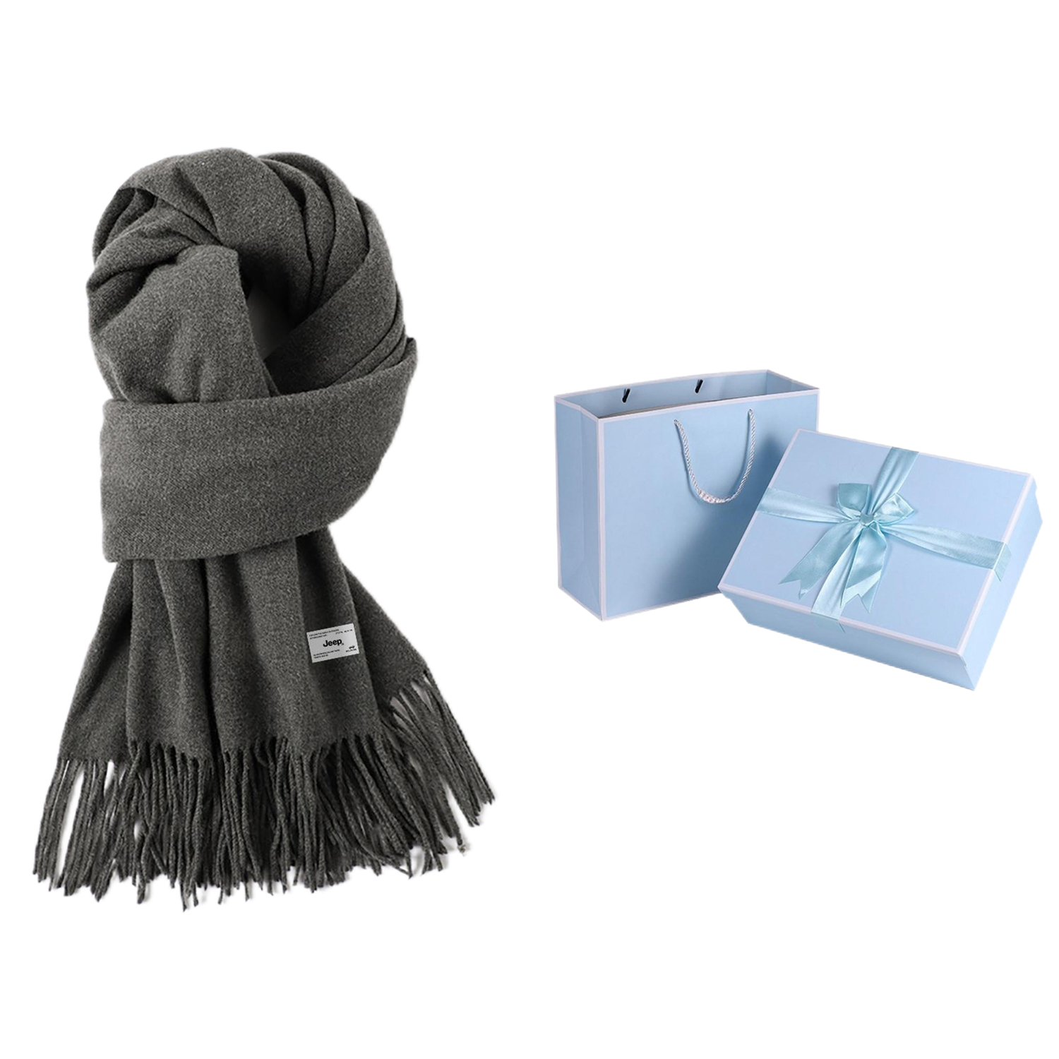 

Jeep Акриловый вязаный шарф унисекс, Heather Gray Blue Box Set