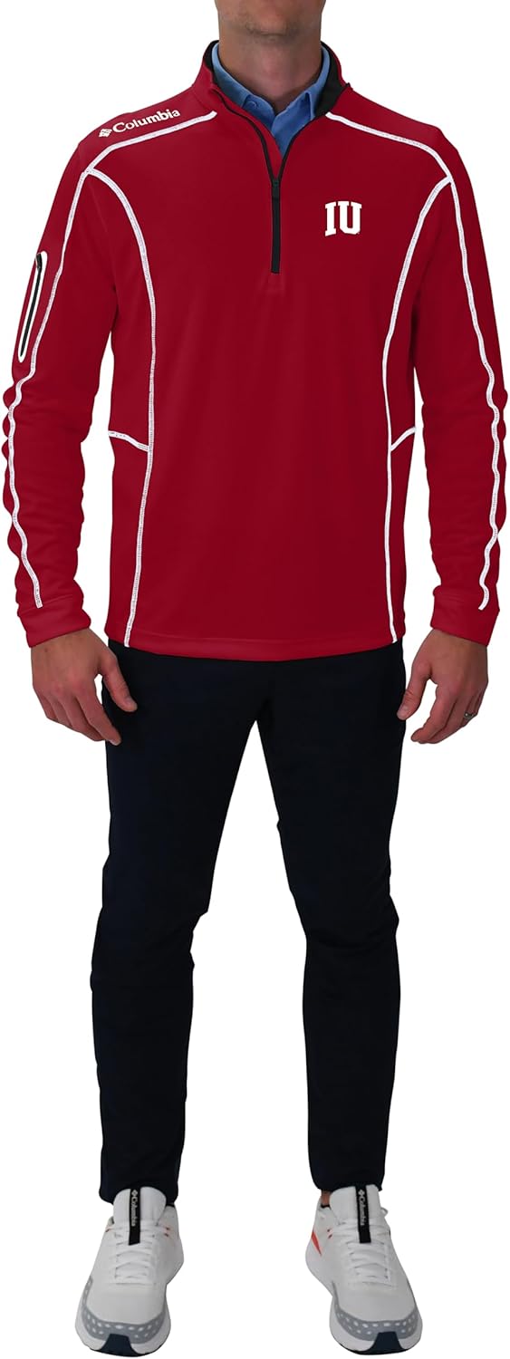 

Мужская легкая повседневная толстовка для гольфа Columbia Indiana Univ Golf Shotgun Pullover, Beet