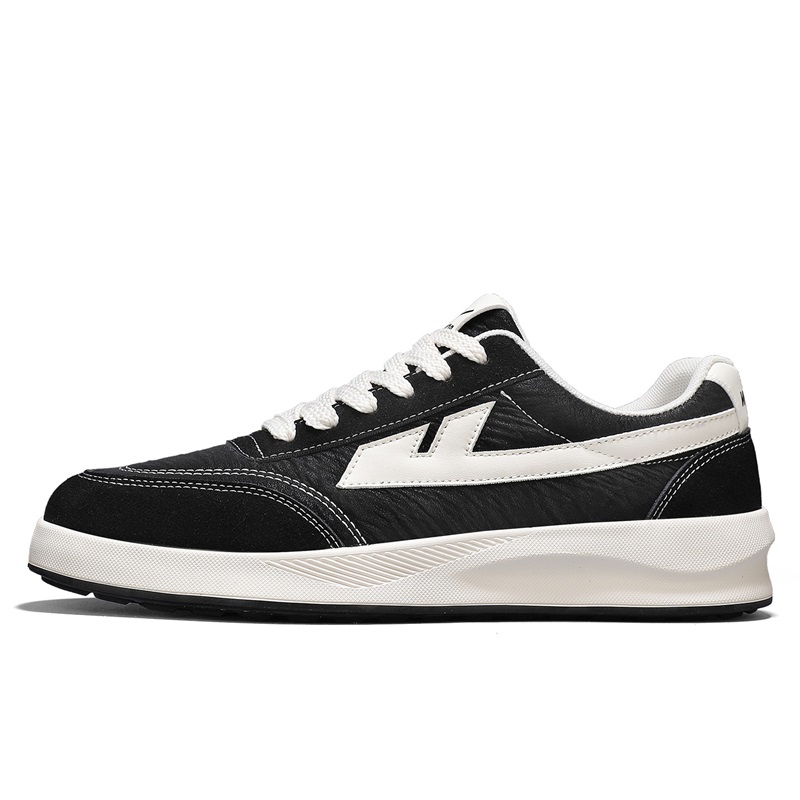 

WARRIOR Кроссовки для скейтбординга мужские с защитой от истирания низкие черно-бежевые, цвет Black Beige