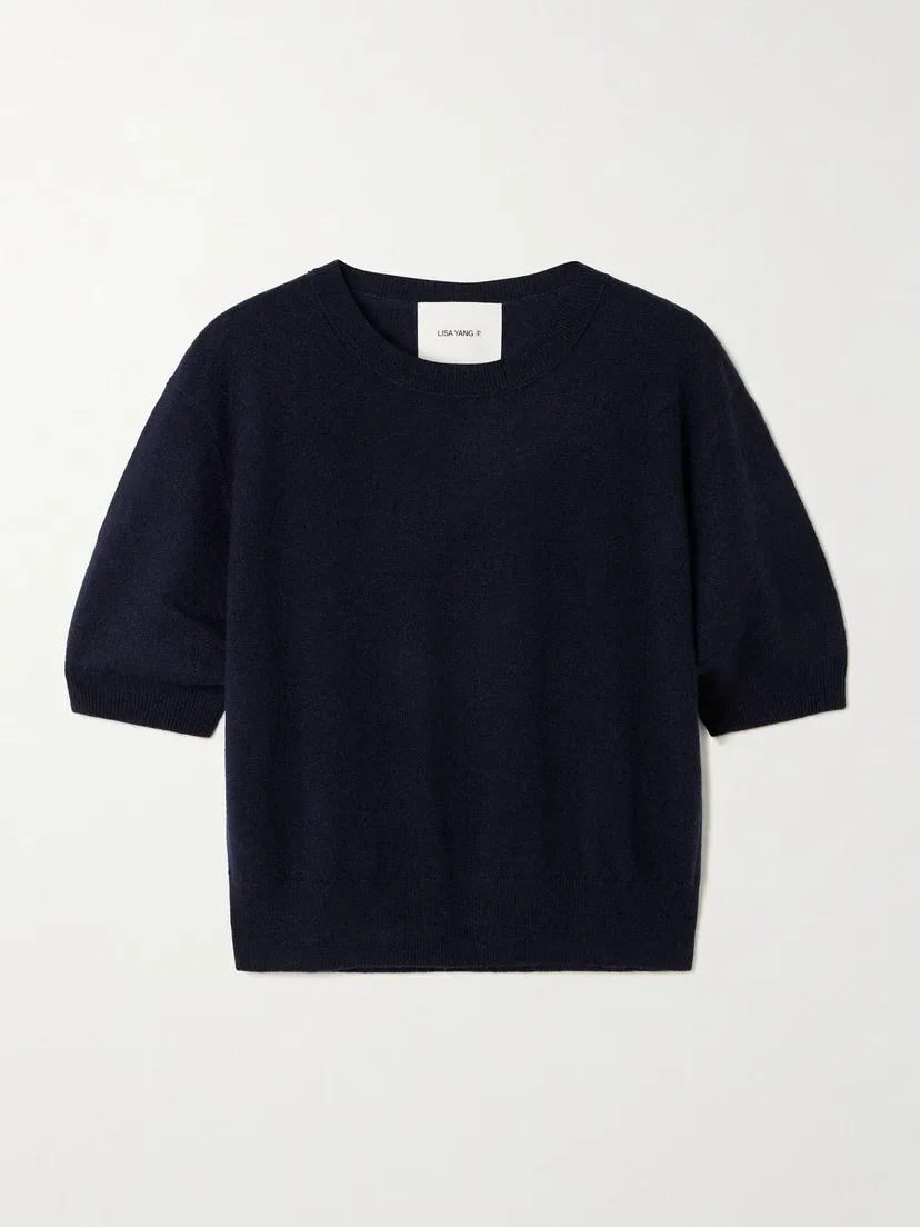 Кашемировая футболка Genevra Lisa Yang, синий