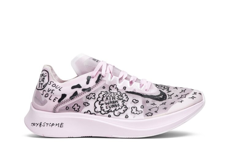 

Кроссовки Nike Nathan Bell x Zoom Fly SP 'Doodles', розовый, Розовый;серый, Кроссовки Nike Nathan Bell x Zoom Fly SP 'Doodles', розовый