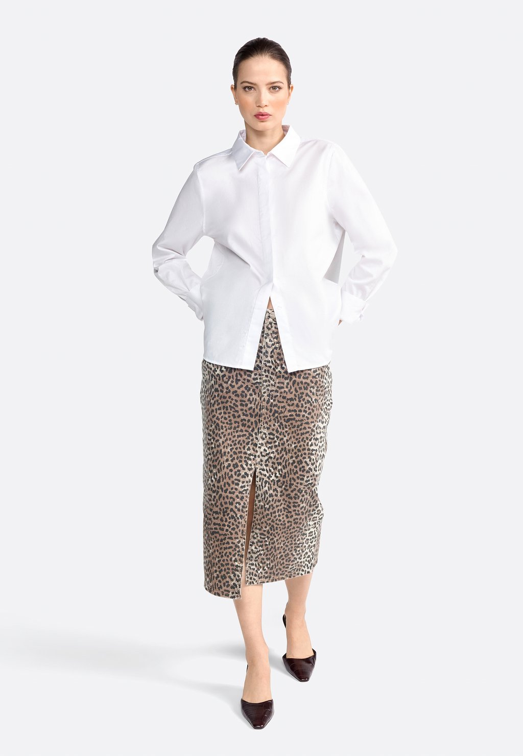 

Джинсовая юбка Pencil skirt Rich & Royal, бежевый