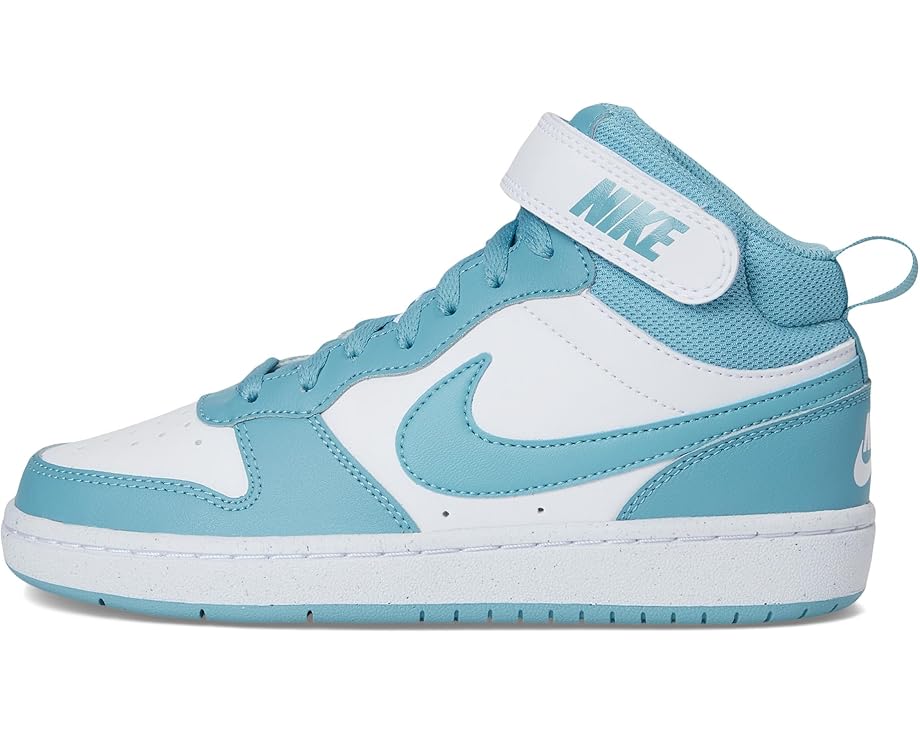 Кроссовки Nike Kids Court Borough Mid 2, цвет White/Denim Turquoise — фото 4