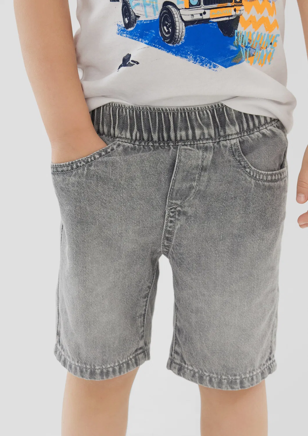 Джинсы s.Oliver Wide leg Jeans PELLE серого цвета — фото 4