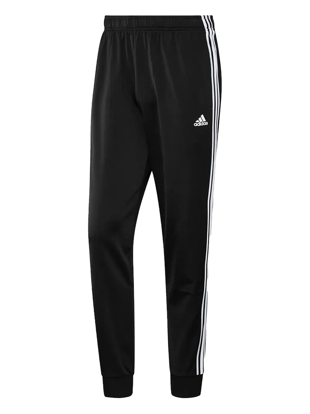 Зауженные спортивные брюки с тремя полосками Adidas, черный
