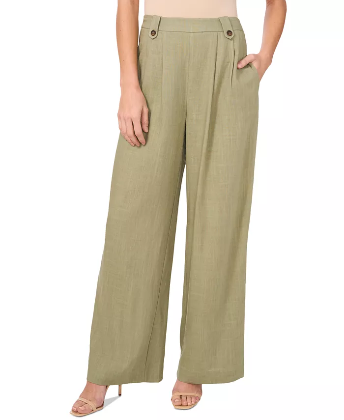 

Женские плиссированные брюки с боковой молнией CeCe, зеленый