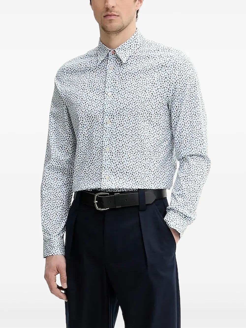 

Рубашка с длинными рукавами и цветочным принтом PS Paul Smith, белый