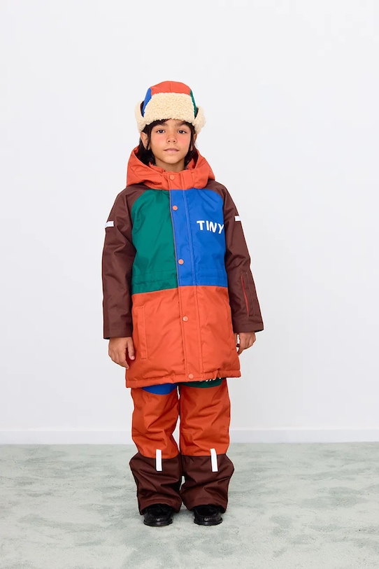 

Детские горнолыжные брюки COLOR BLOCK SNOW PANT Tinycottons, оранжевый