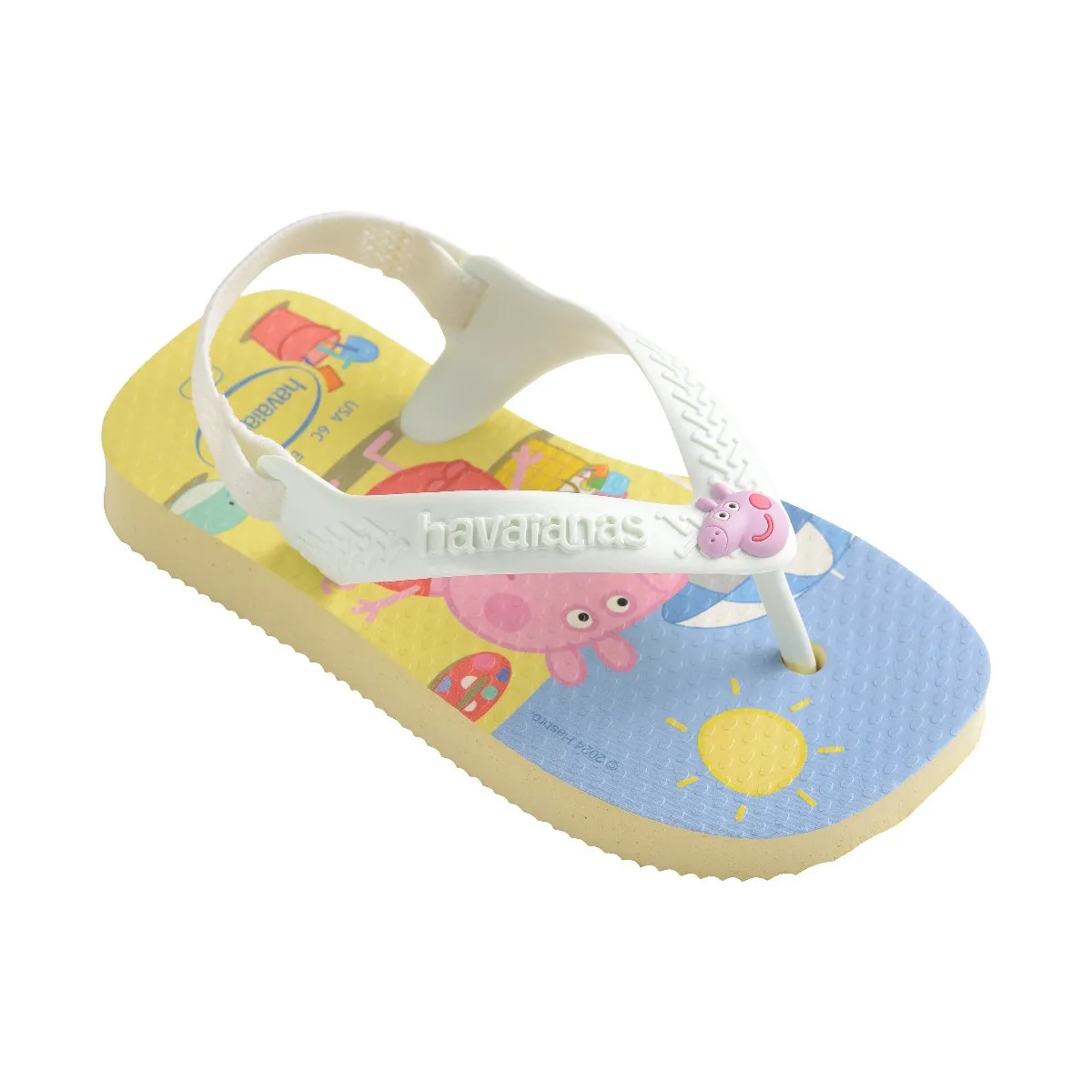 Сланцы детские Hav. Baby Peppa Pig Buttercream 254 Havaianas, многоцветный — фото 3