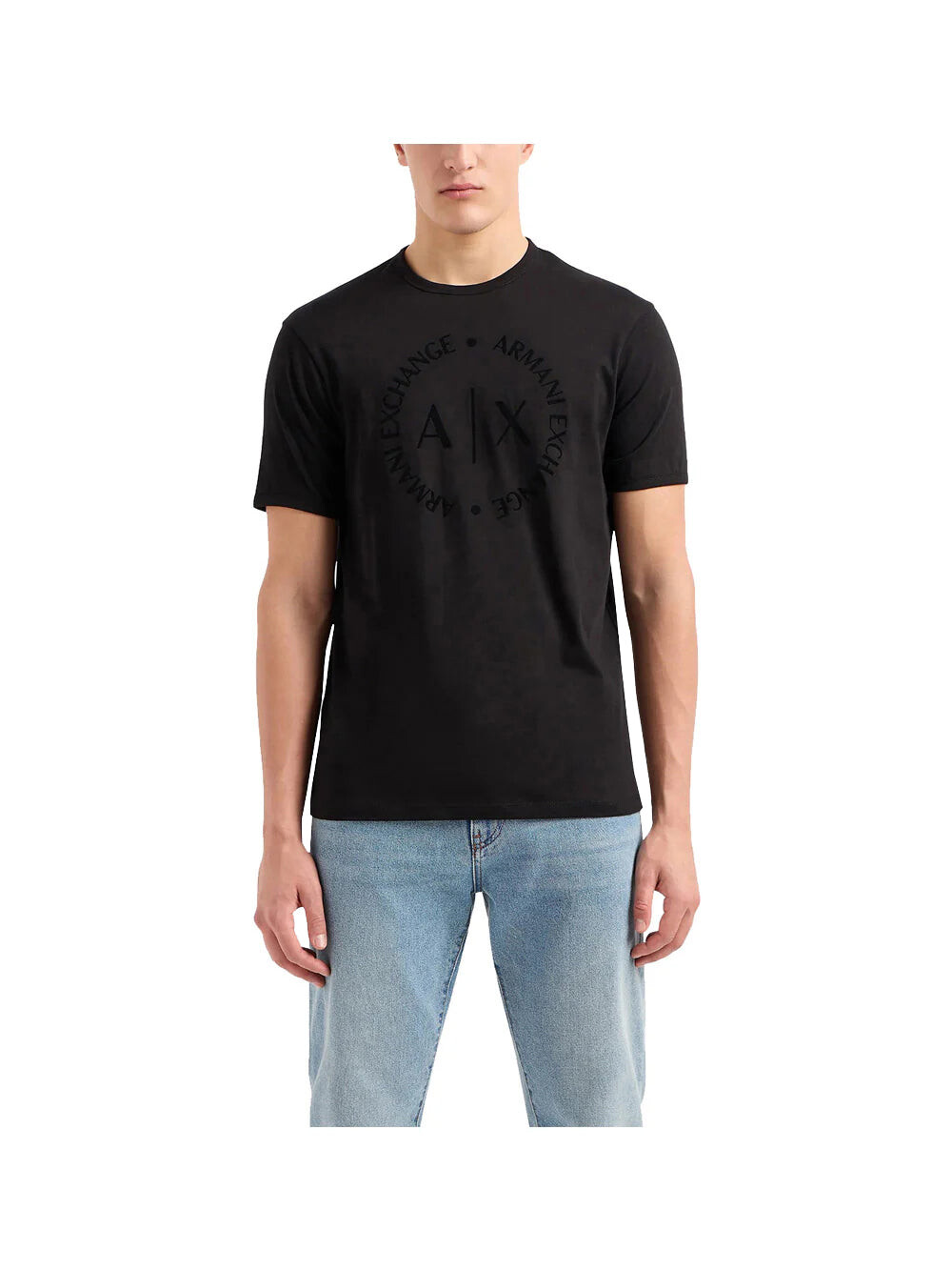 

Черная мужская футболка Armani Exchange