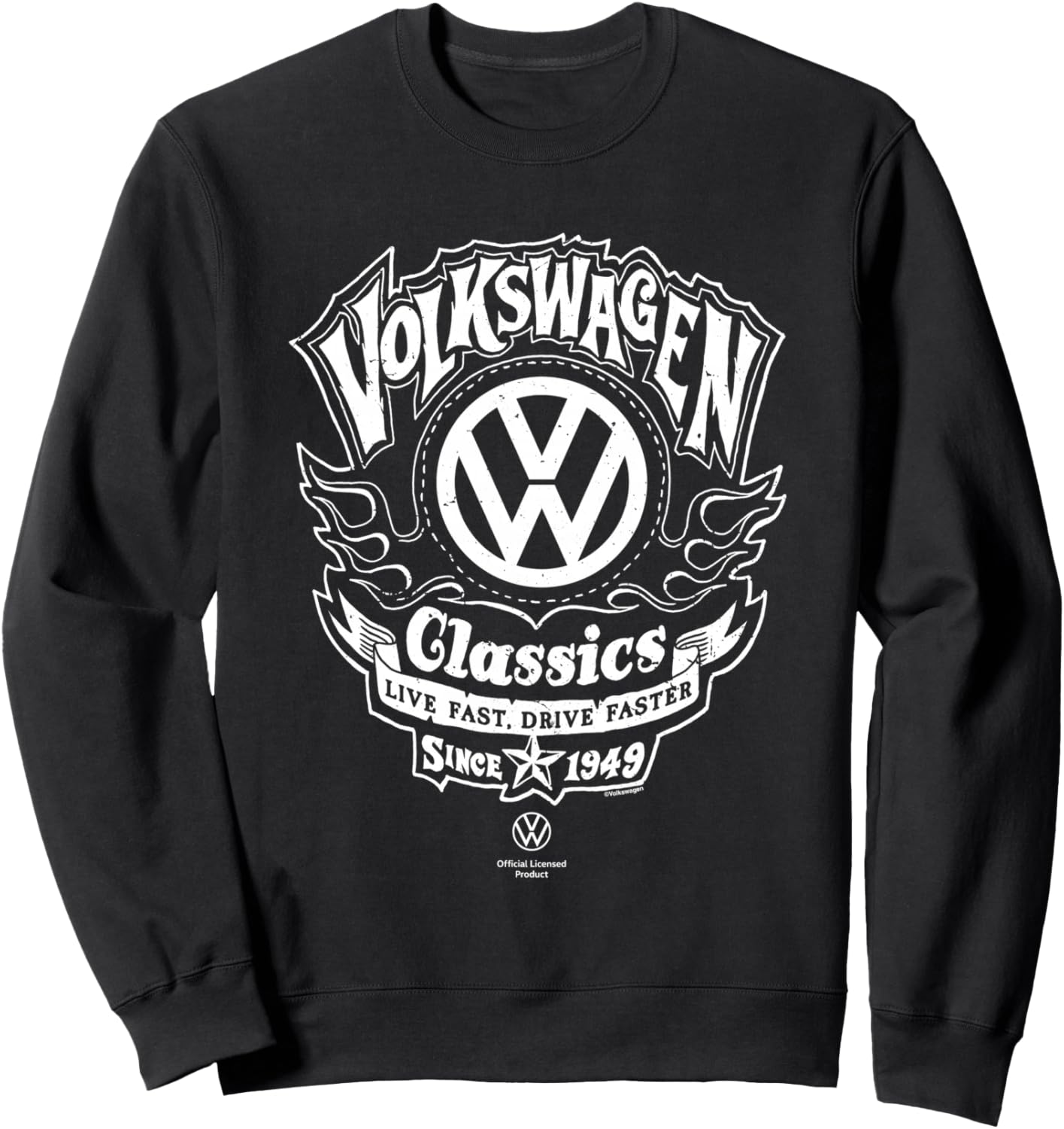 

Толстовка с логотипом Volkswagen Burning Volkswagen VW Biker, черный