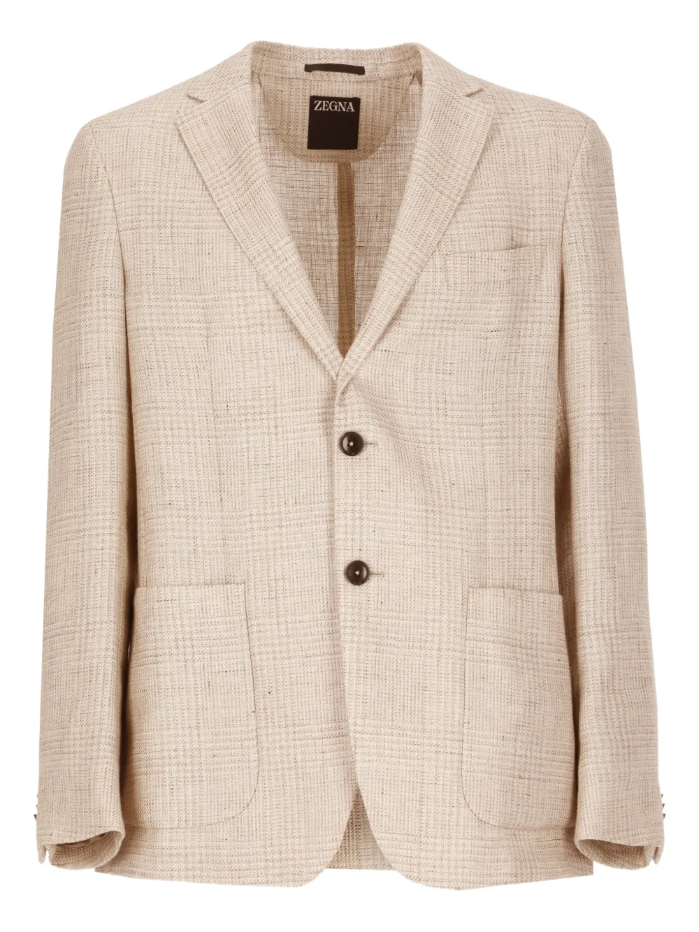 

Клетчатый блейзер Zegna, нейтральный