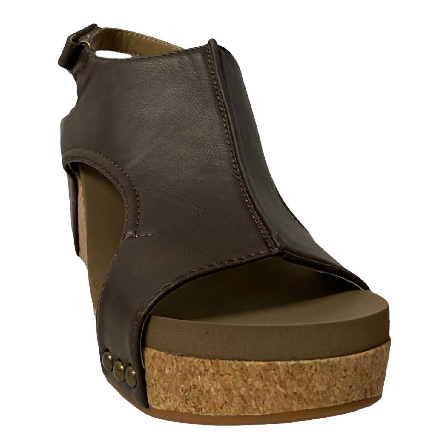 Босоножки на пробковой танкетке цвета «Гладкий шоколад» Corkys Footwear, цвет smooth chocolate — фото 2