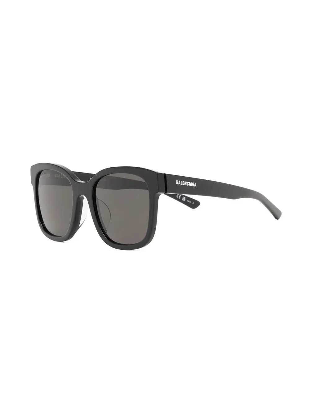 Солнцезащитные очки в квадратной оправе с логотипом Balenciaga Eyewear, черный — фото 2