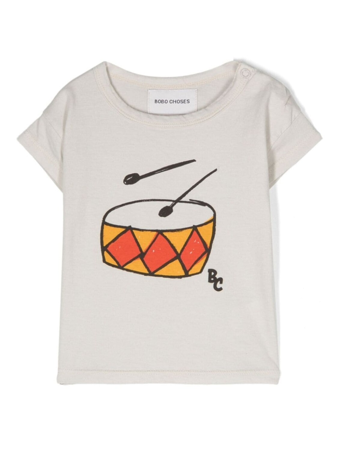 

Bobo Choses футболка с принтом Play the Drum, нейтральный цвет