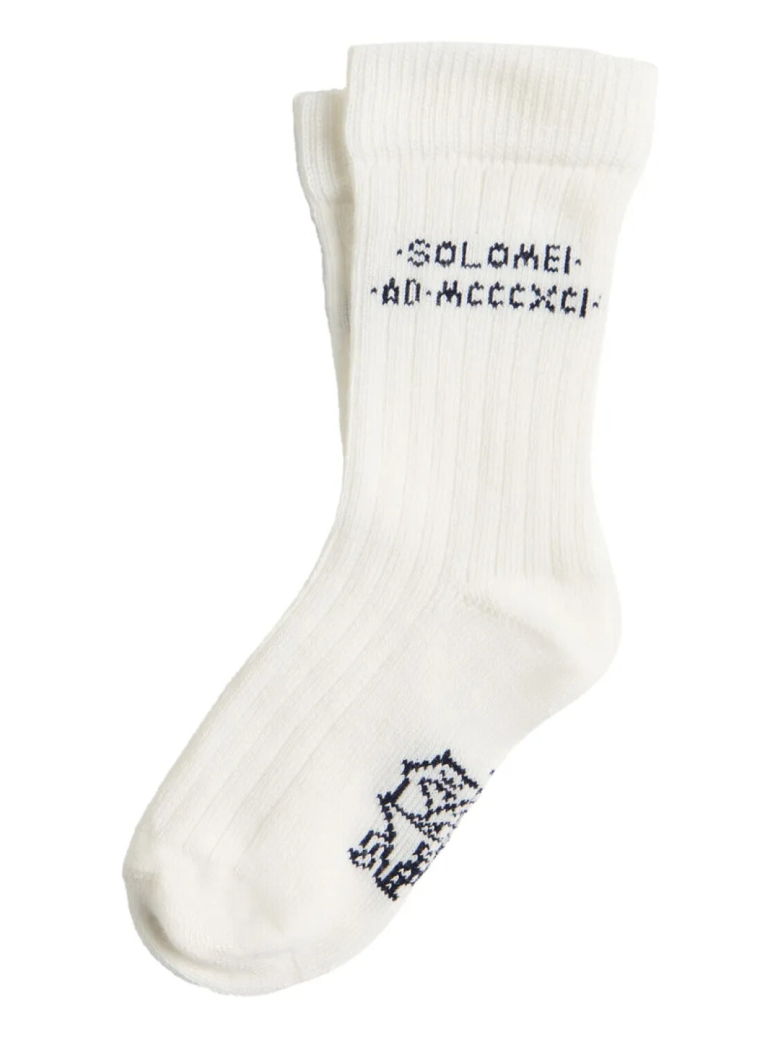 

Носки Brunello Cucinelli Kids, вязанные интарсией, белый