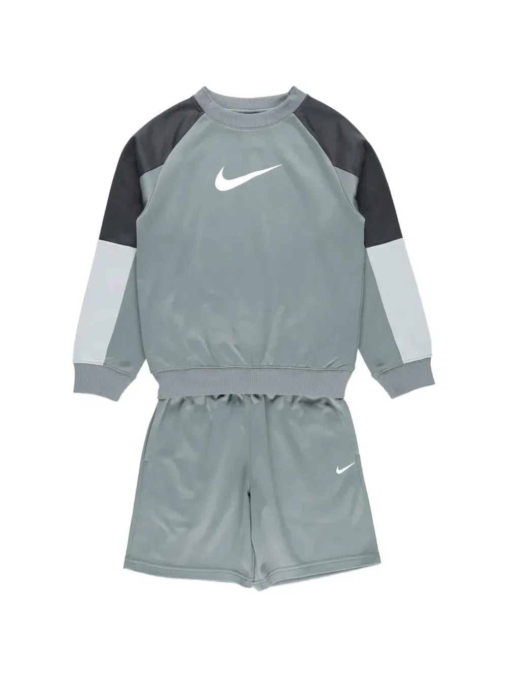 Спортивный костюм со свуш-принтом Nike Kids, серый