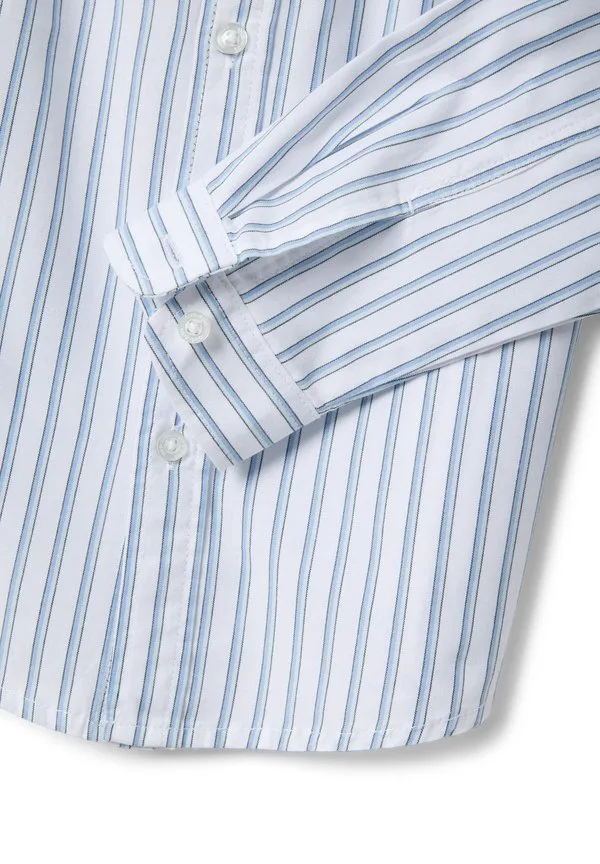Полосатая рубашка стандартного кроя Ovs, White/Light Blue — фото 4