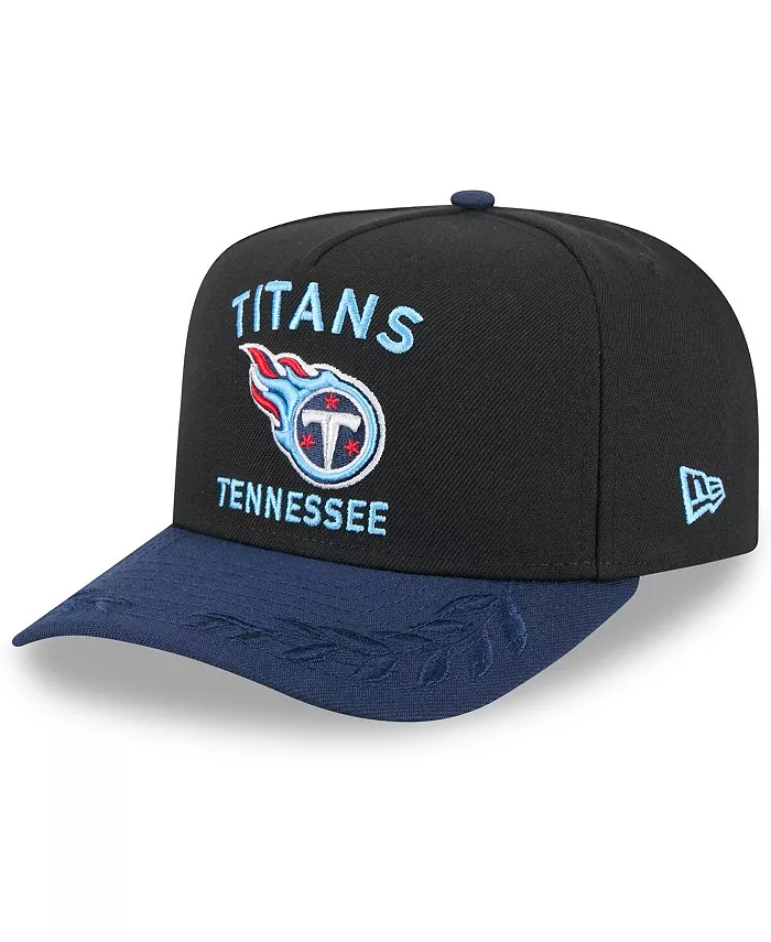 

Кепка-снепбек Tennessee Titans 2025 NFL Draft A-Frame 9FIFTY для больших мальчиков и девочек, черная/темно-синяя New Era