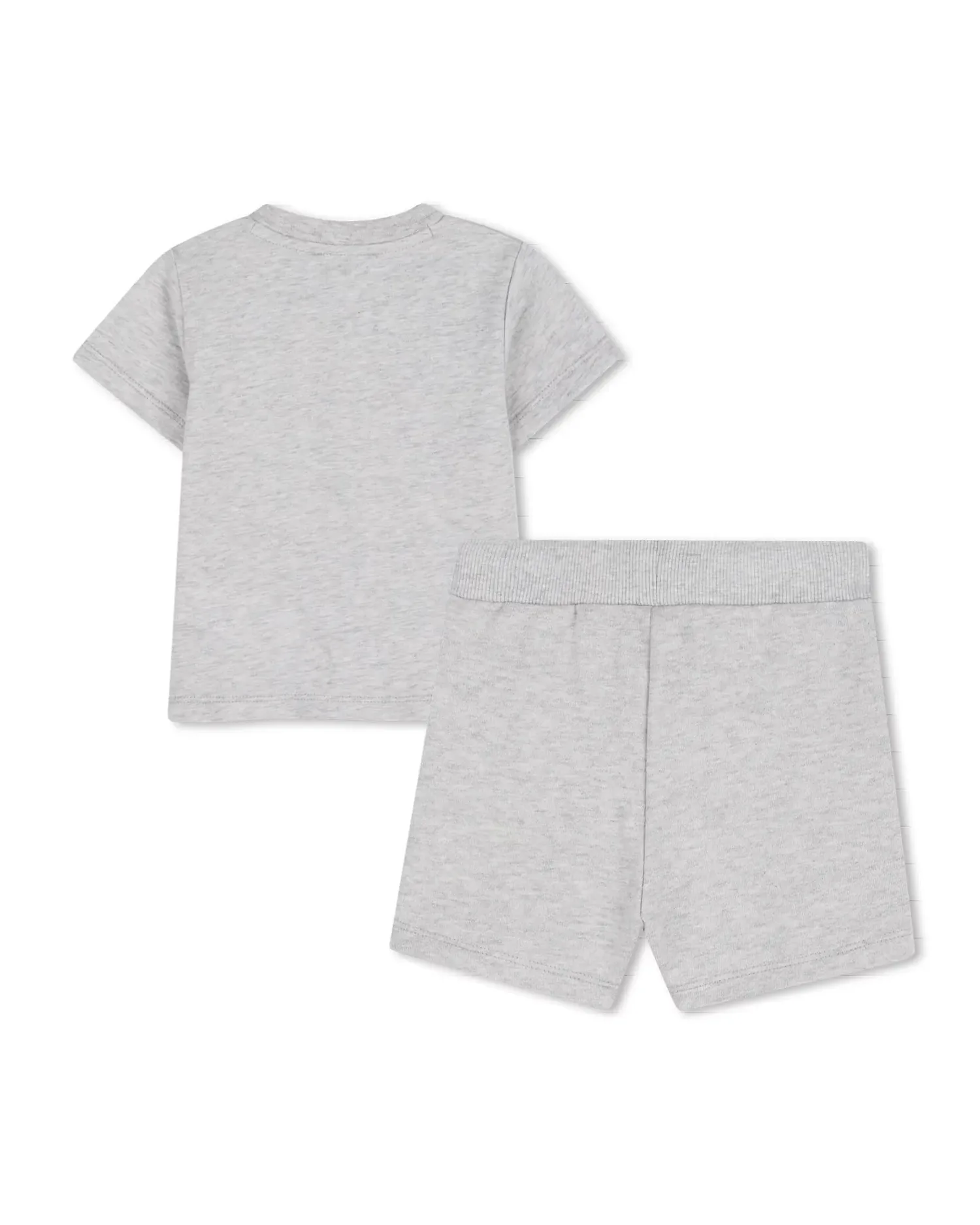Комплект для мальчика с коротким рукавом с анималистичным принтом из хлопка Kenzo Kids, серый — фото 2