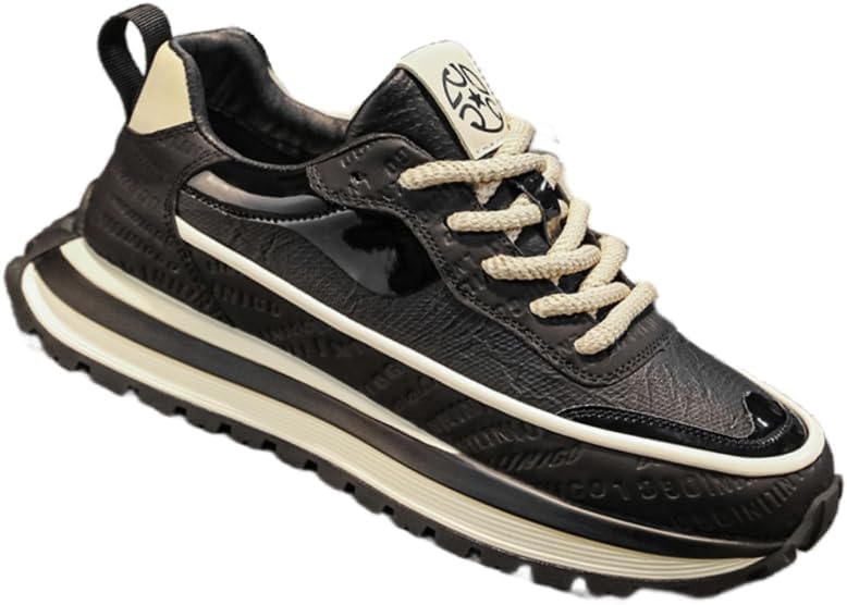 

Мужские кроссовки HoaloX в уличном стиле - легкая и амортизирующая подошва, модный дизайн, подходят для повседневной носки и легких тренировок, черный