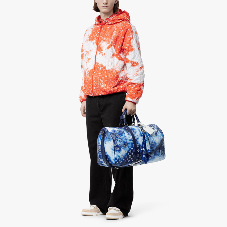 Новые квартальные продукты LV Jacket Men Orange Louis Vuitton, оранжевый — фото 4