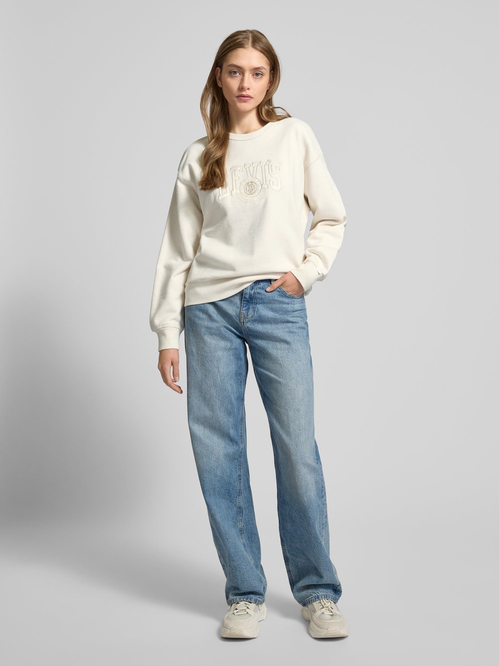 

Толстовка с вышитой этикеткой Levi's, бежевый