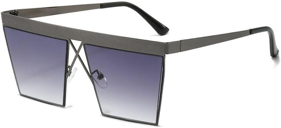 

Модные солнцезащитные очки-маски для женщин и мужчин, полуоблегающие, с градиентными линзами из поликарбоната и металлической оправой, защита от ультрафиолета UV400 HVTVTLA, C5