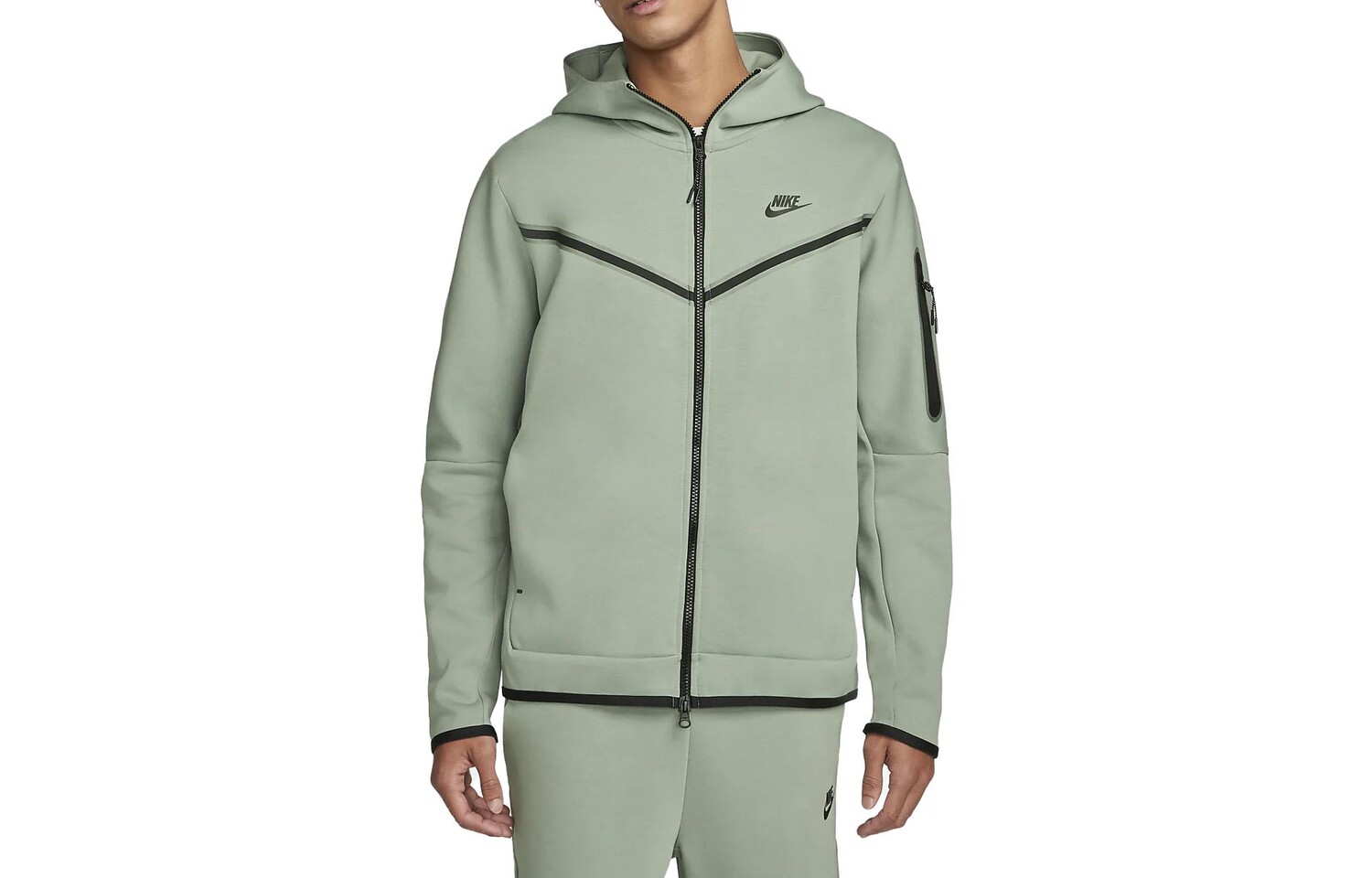 

Толстовка с капюшоном Sportswear Tech Fleece Full Zip Nike, зеленый