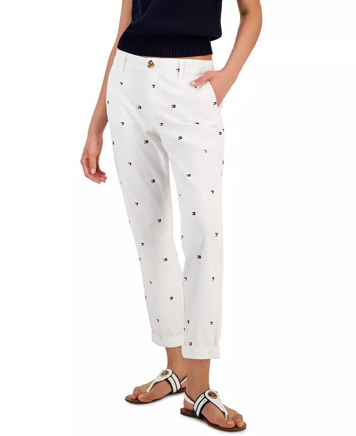 

Женские брюки чинос Hampton Heart Flag Tommy Hilfiger, белый