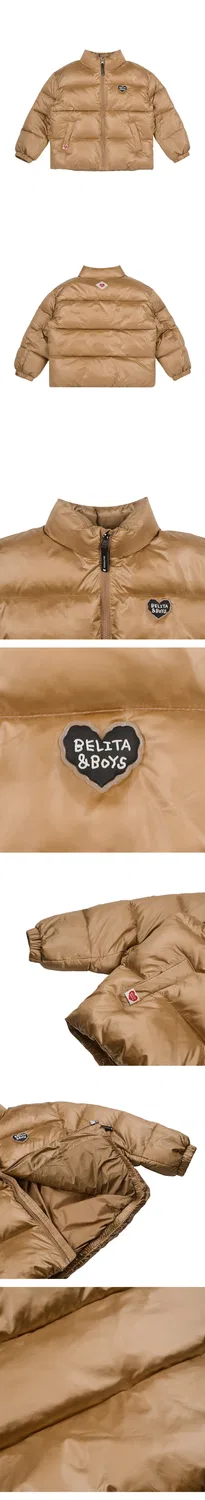 Детская базовая стёганая куртка бежевая от Belita&Boys — фото 4