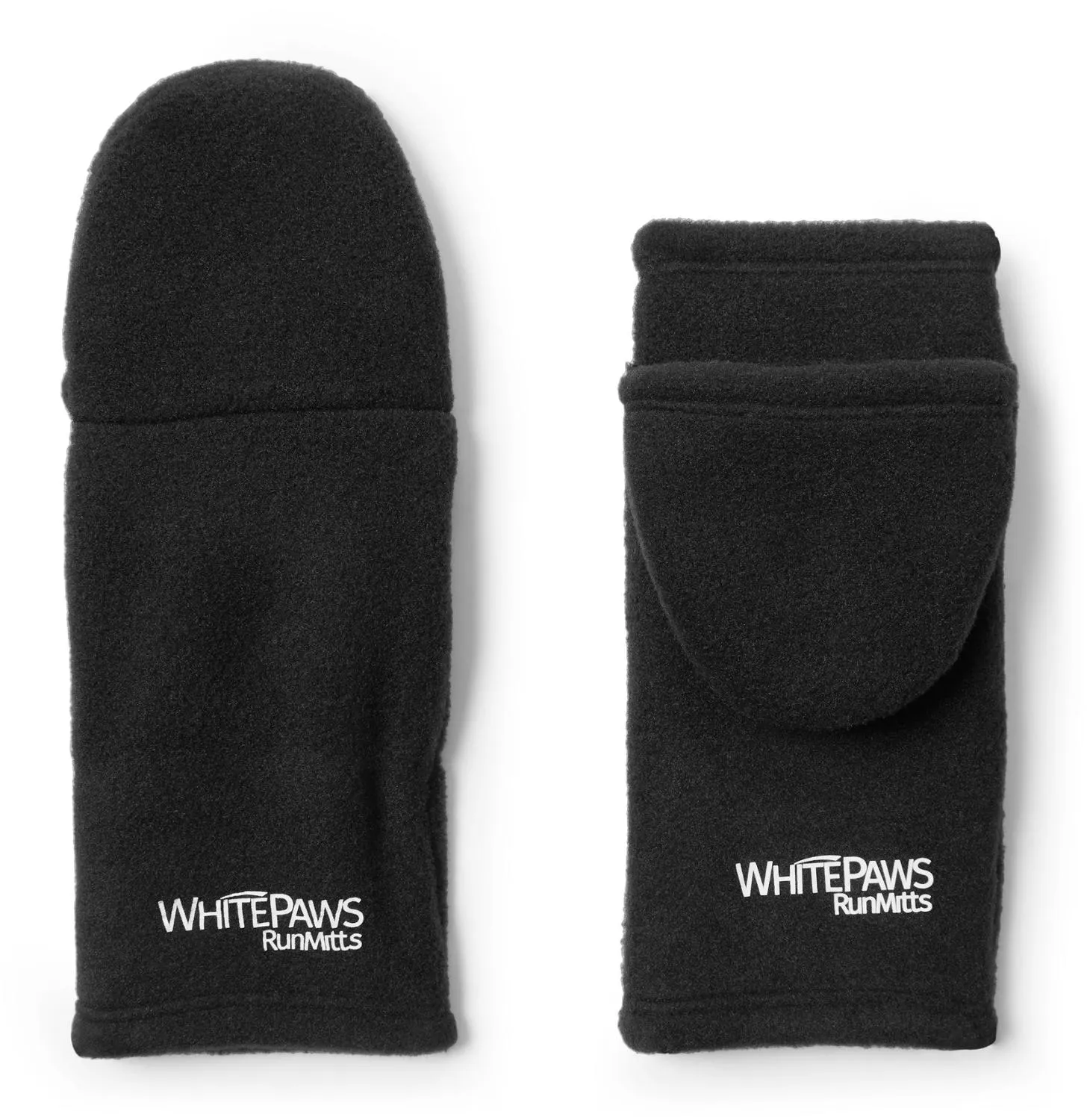 

Двойные велюровые варежки WhitePaws RunMitts, Black