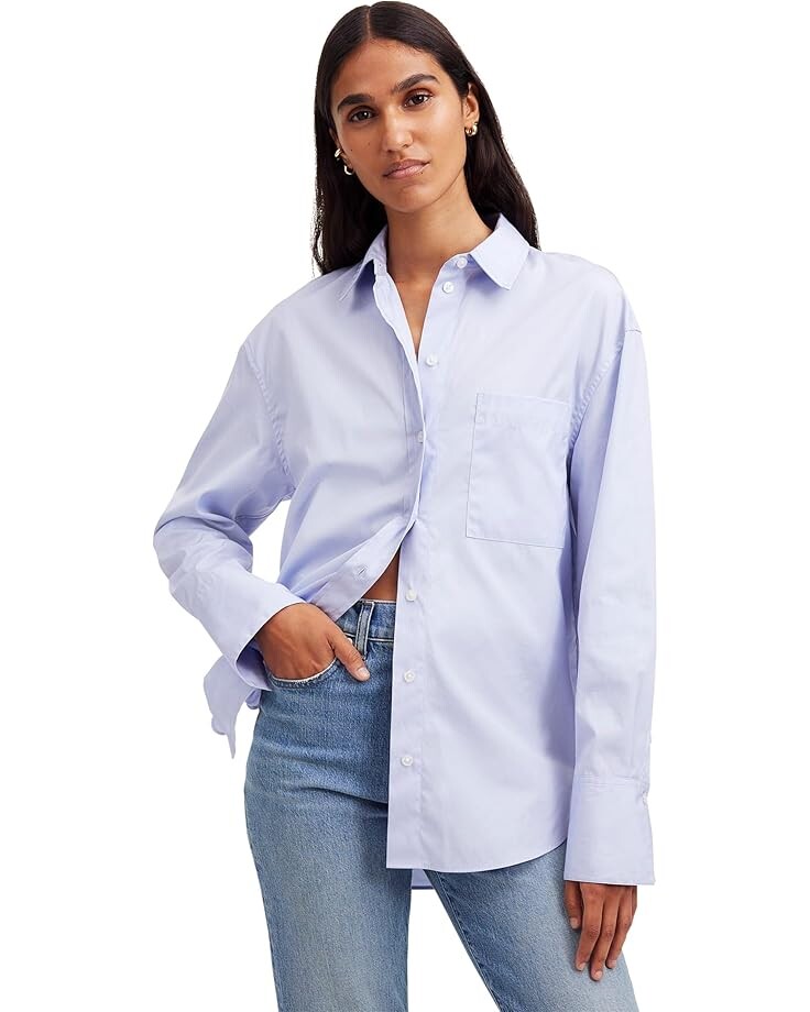 

Рубашка Madewell Relaxed Shirt - Midweight Poplin Everf, цвет Pale Dawn