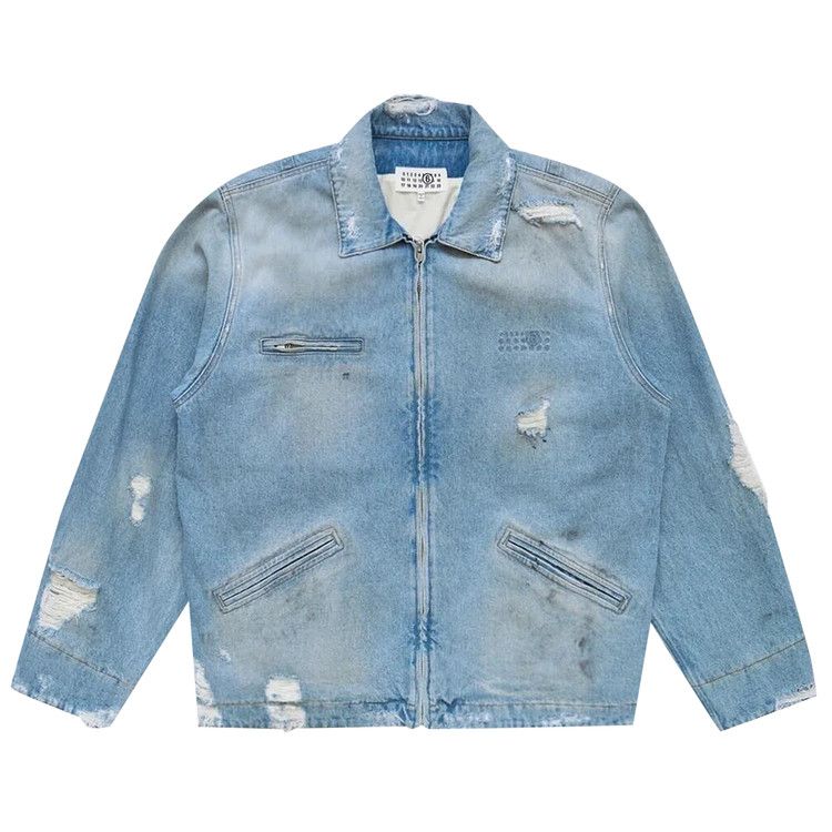 

Куртка MM6 Maison Margiela Zip-Up Denim Jacket, Blue