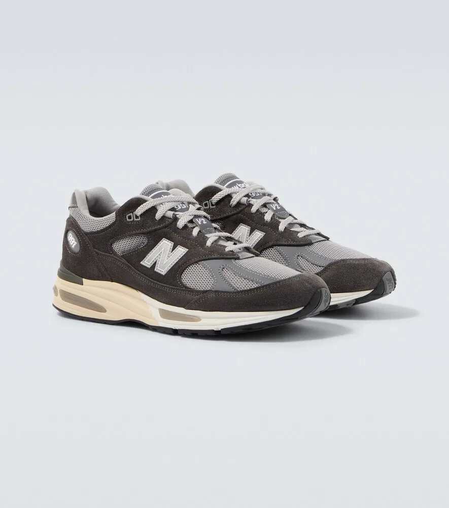 Кроссовки 991v2 с замшевой отделкой New Balance, серый