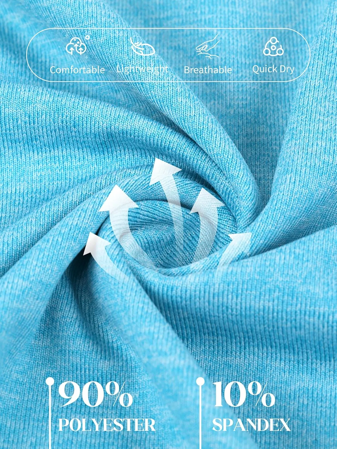 Детские футболки для активного отдыха Poroka, 5 штук, Black, Navy, Dark Grey, Lake Blue, Pink — фото 2