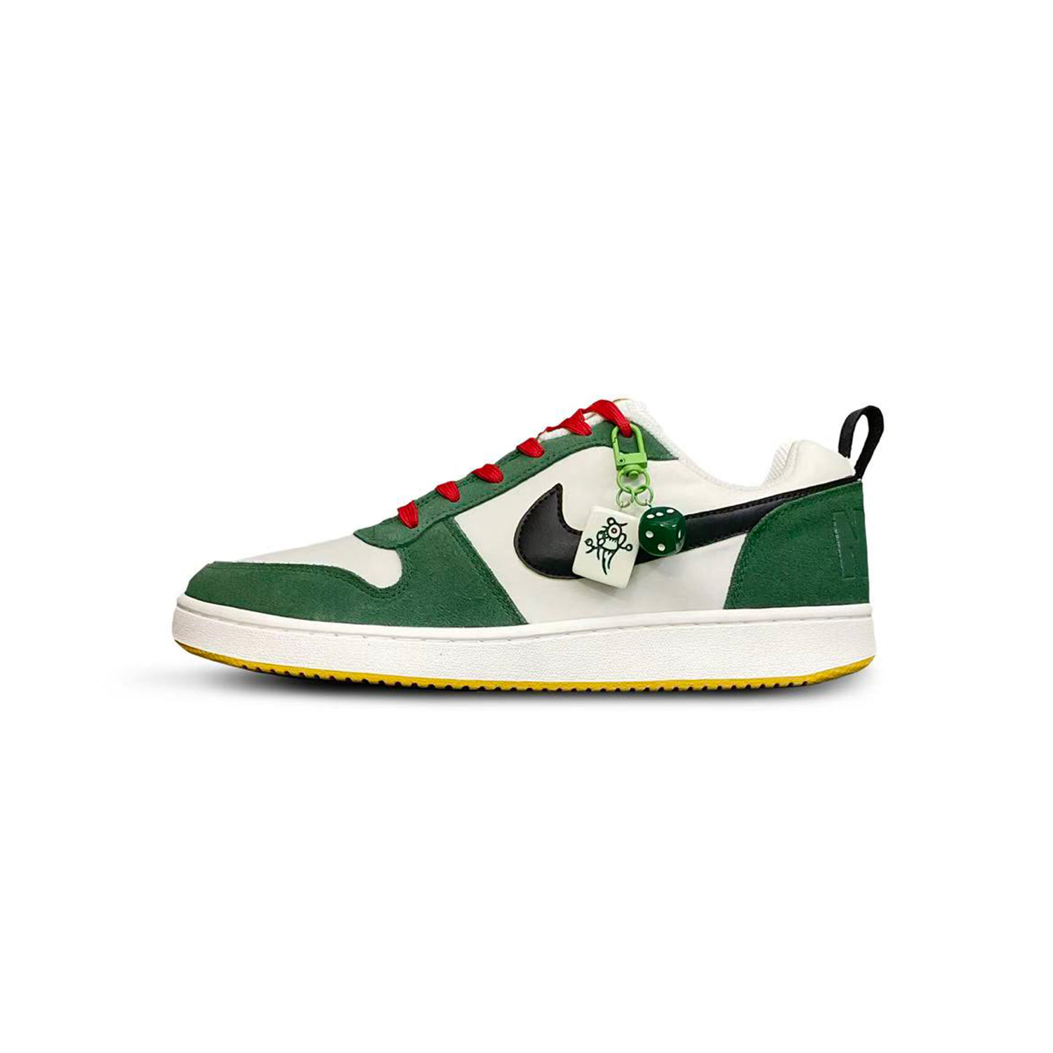 

Nike Кроссовки для скейтбординга Court Borough Tower Rabbit Abrasion Resistant низкие мужские Green White