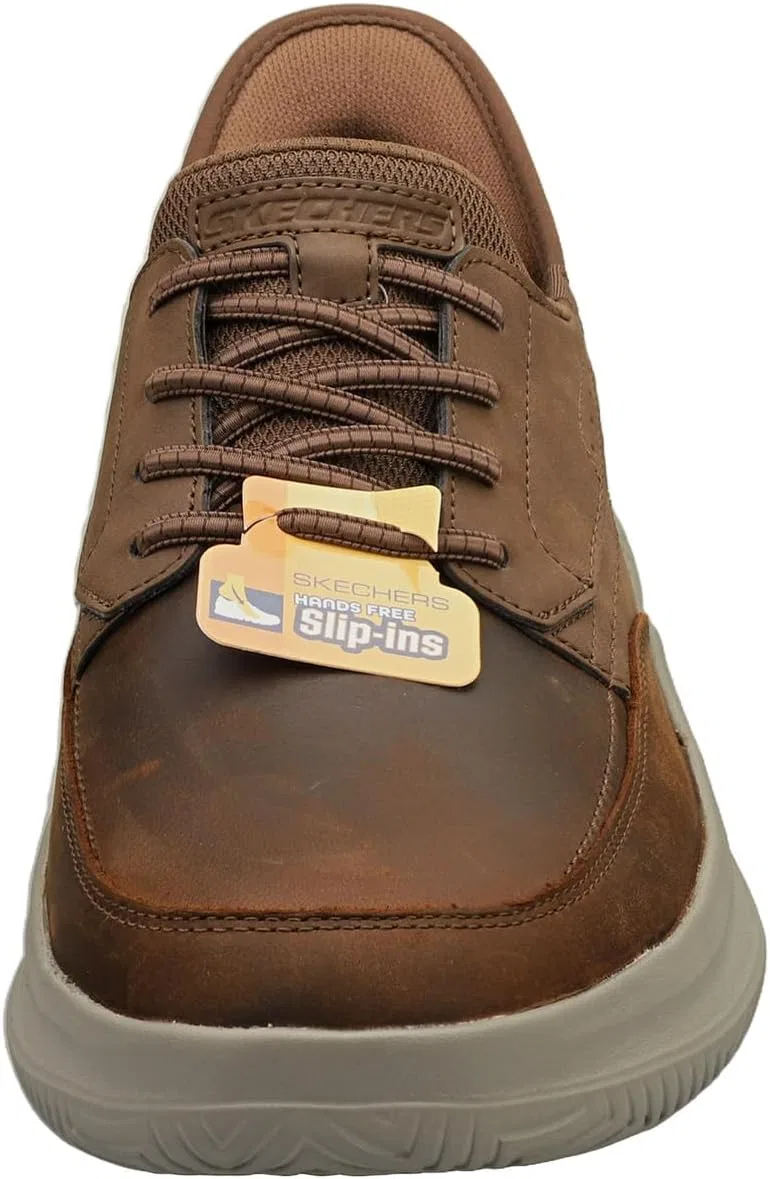 Мужские кроссовки Skechers Hasting Rory, Dark Brown Synthetic Leather — фото 3