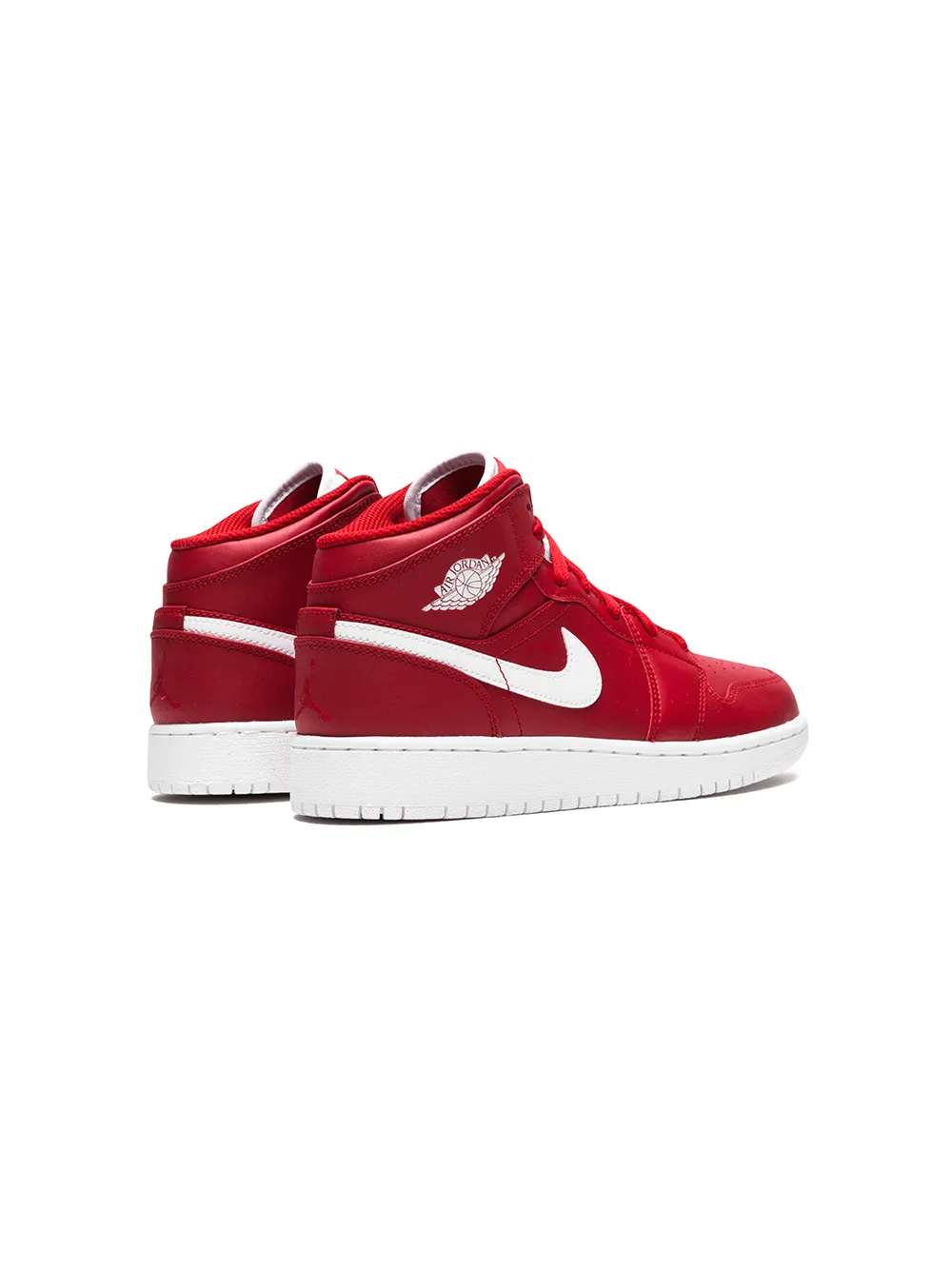 Кроссовки Air Jordan 1 Mid BG Jordan Kids, красный — фото 3