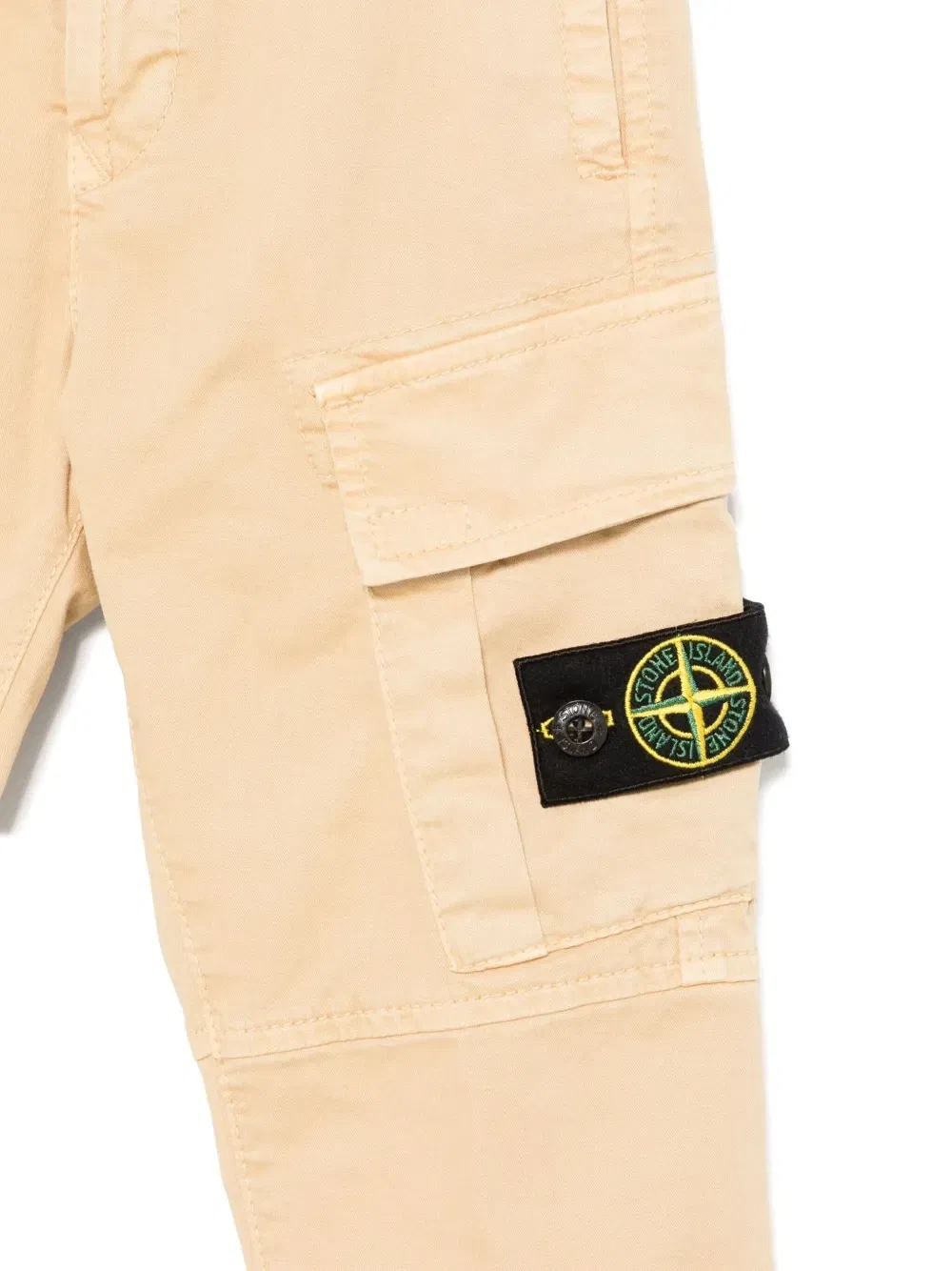 Твиловые брюки карго Stone Island Junior, бежевый — фото 3